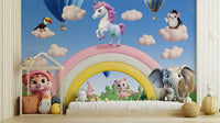 Wall decor showing a tranquil sky view

