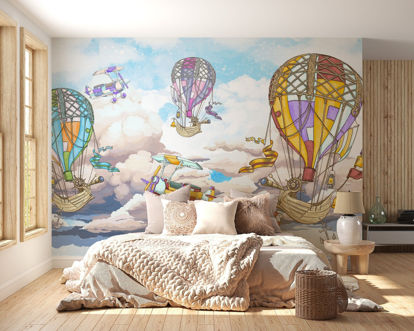 Sky & Hot Air Balloons Wallpaper & Wall Mural - Giffywalls