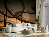 A serene elevated pattern wall mural for inspiring decor.