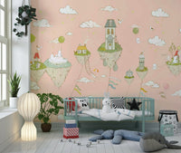 An artistic minimalist form mural for home decor.