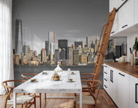 City skyline New York wall mural artwork