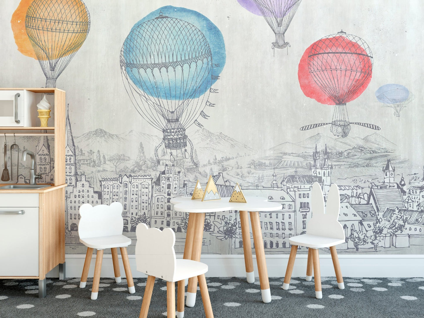 Ascending Aerostat Scenic Wallpaper
 B504