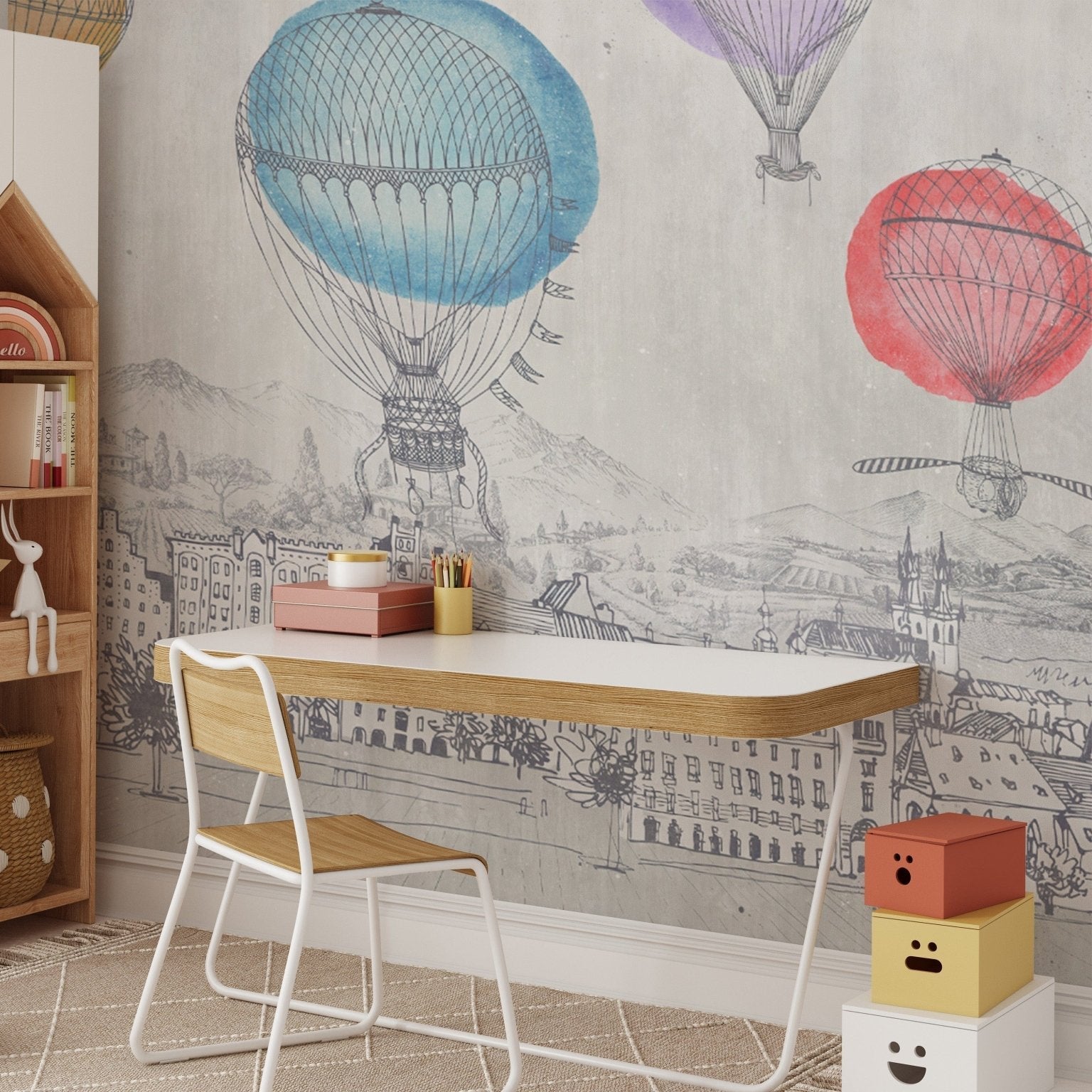 Vibrant Skyscape with Balloons Wallpaper B504
