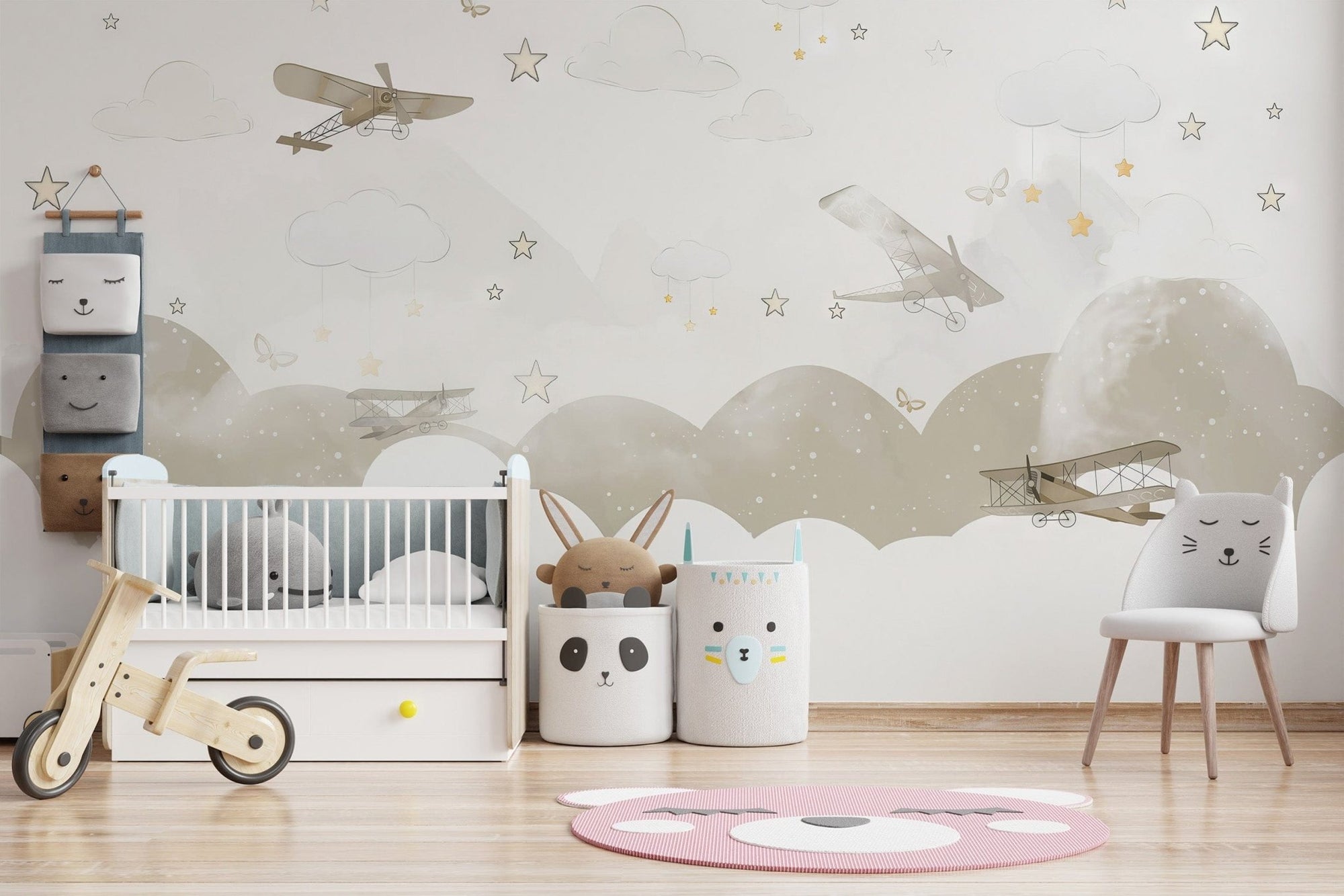 Skyward Fantasies Wallpaper for dreamy nurseries, C356