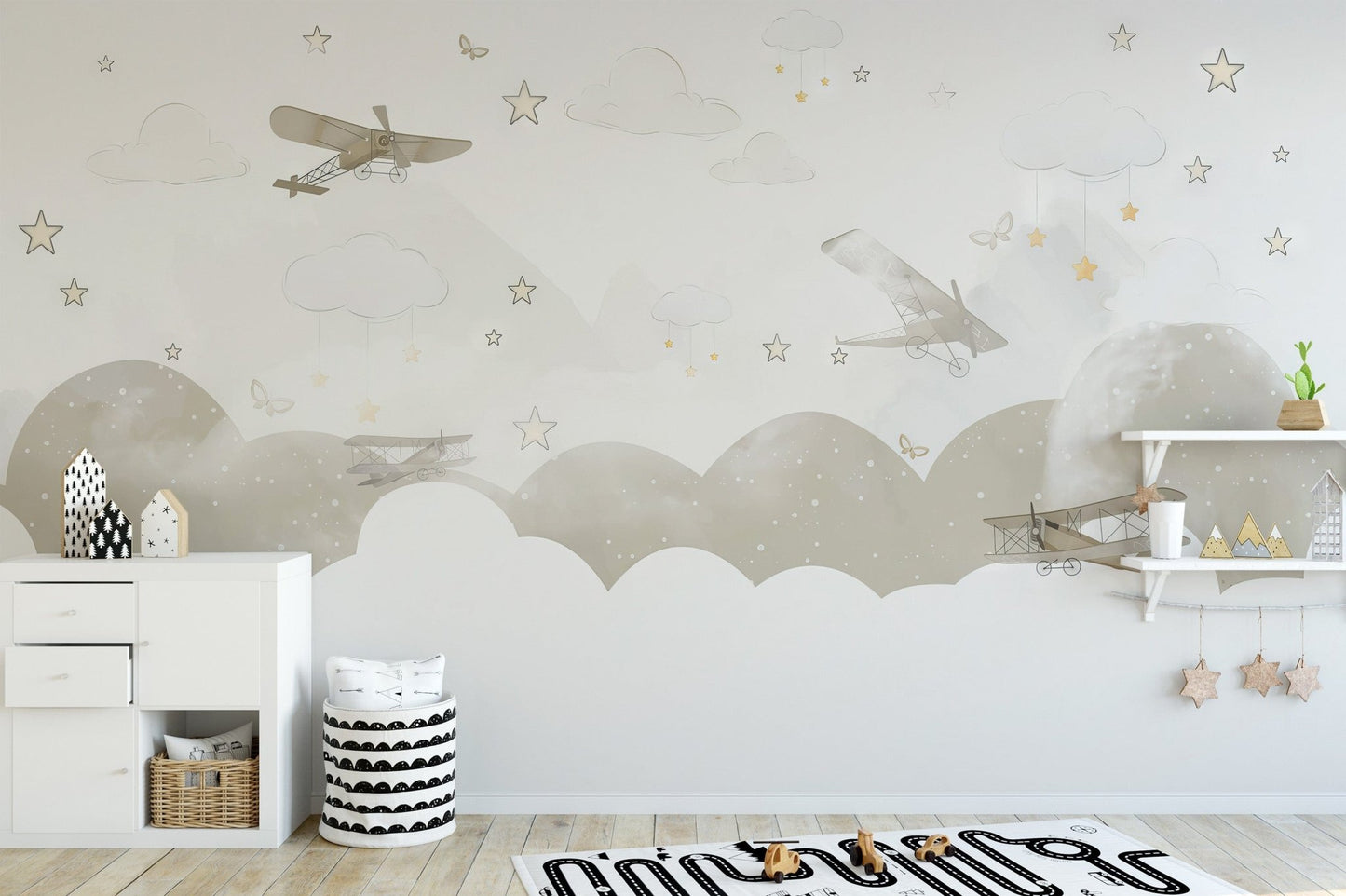 Kids' room magic with Skyward Fantasies Wallpaper