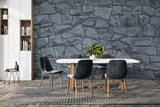 Slate grey rocky wall mural stone-01
