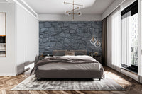 Slate grey wall decor mural

