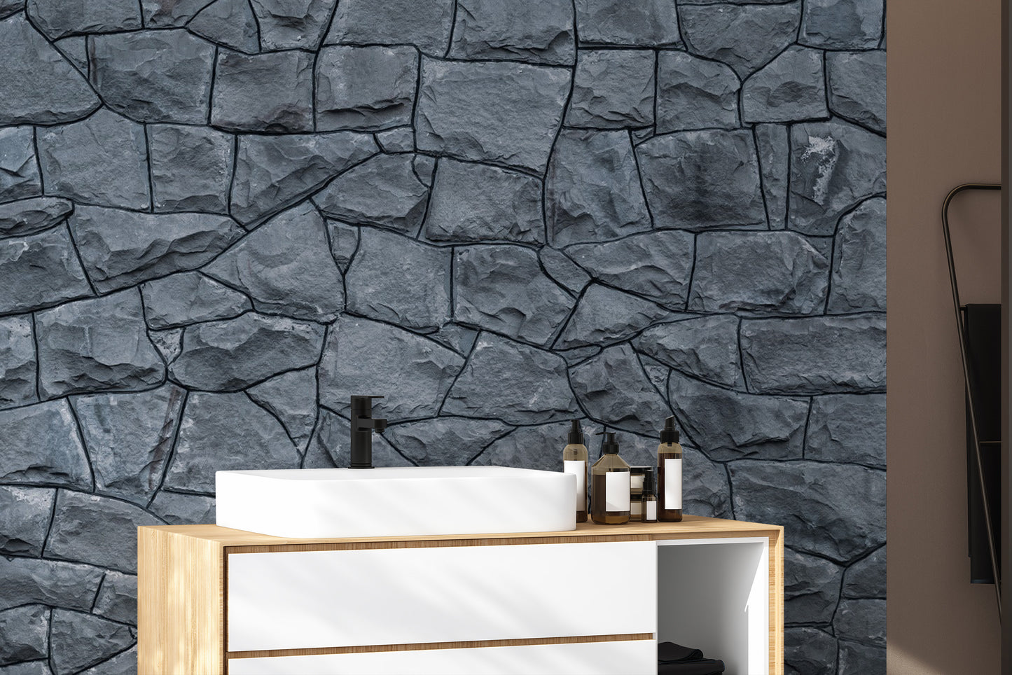 Slate rock wallpaper design
