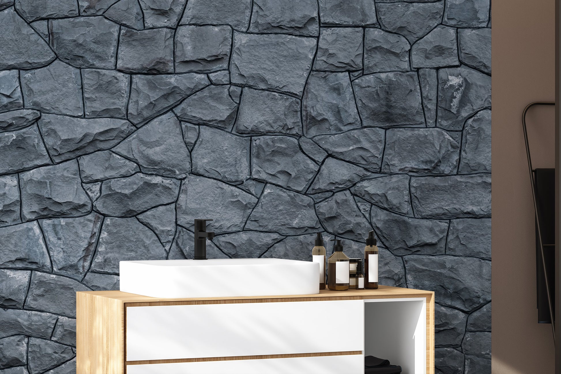Slate rock wallpaper design
