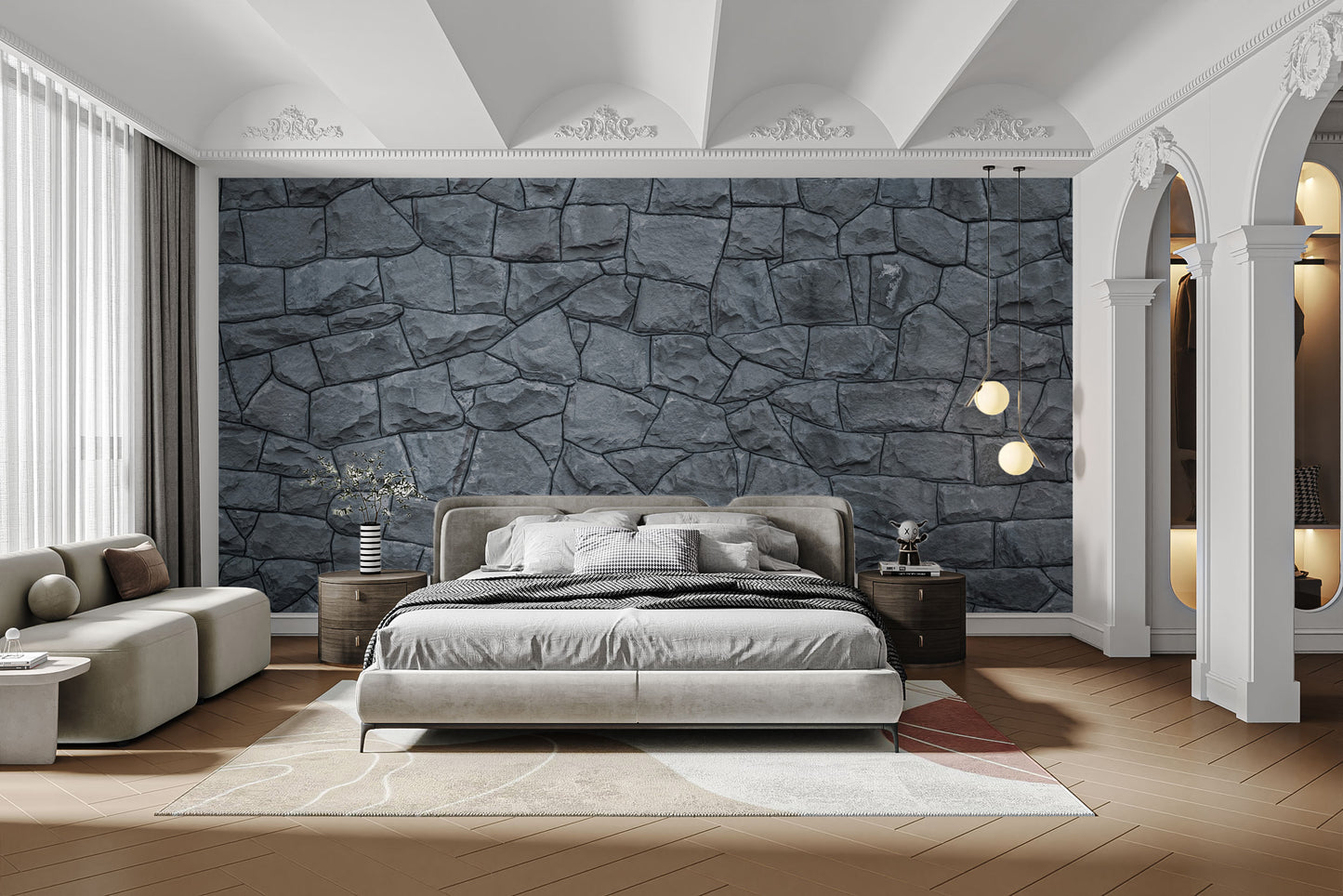 Rocky surface wall mural
