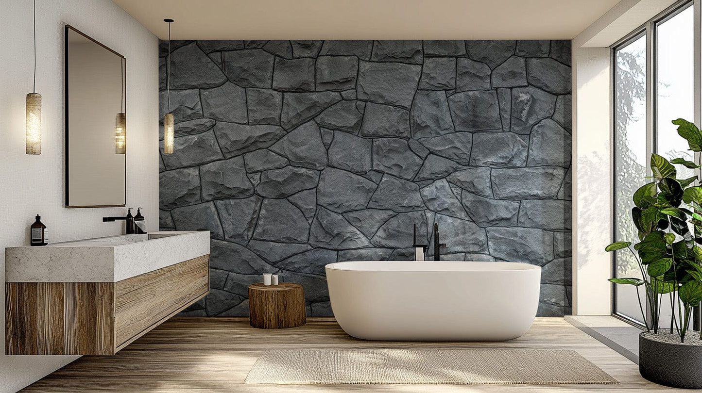 Slate grey stone wallpaper
