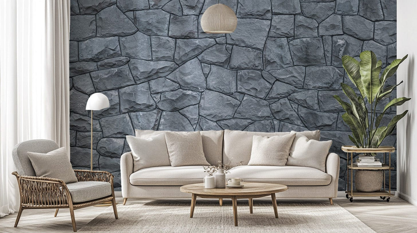 Grey rock texture wallpaper
