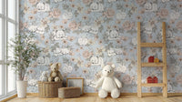 Hand-drawn nursery wallpaper design India

