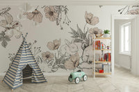 Woodland mural with resting animals in a quiet forest GD052

