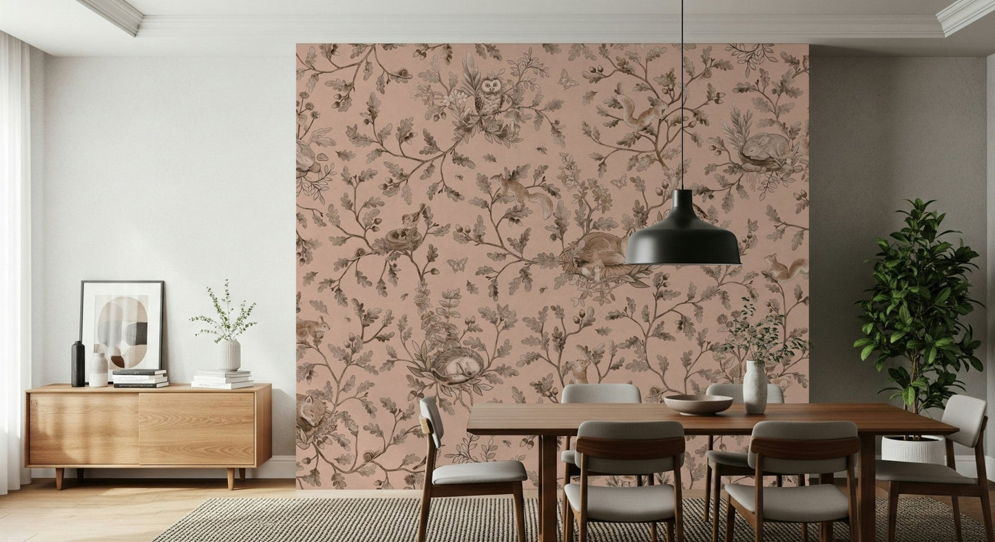 Pattern showcasing a foggy forest in Sleepy Hollow Wall Mural