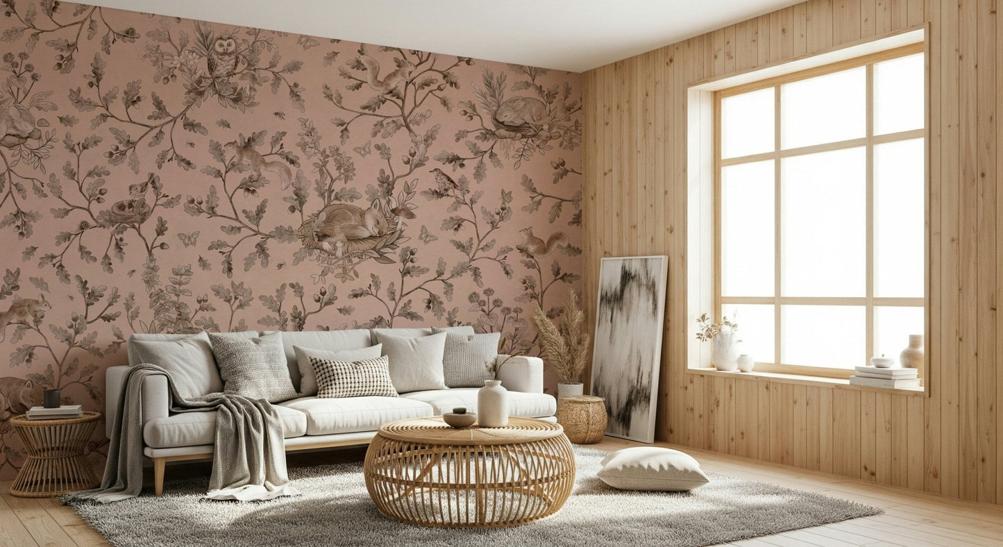 Cozy living room atmosphere with Sleepy Hollow Wall Mural