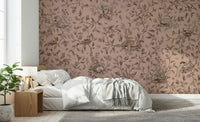Sleepy Hollow Wall Mural in a sophisticated primary bedroom