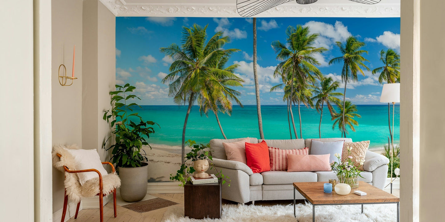 Palm trees on a sunny beach
