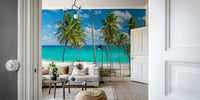 Clear blue water wallcovering
