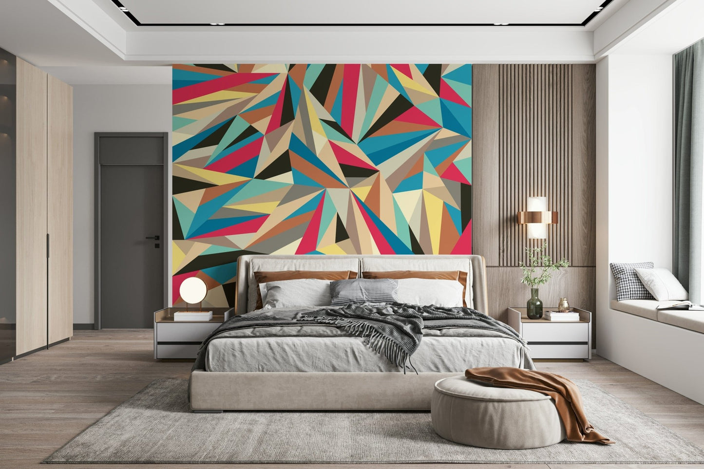 A serene modern pattern wall mural for your decor., GD5352