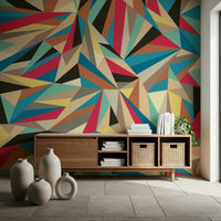 A calming abstract design wallpaper mural that defines a space., GD5352
