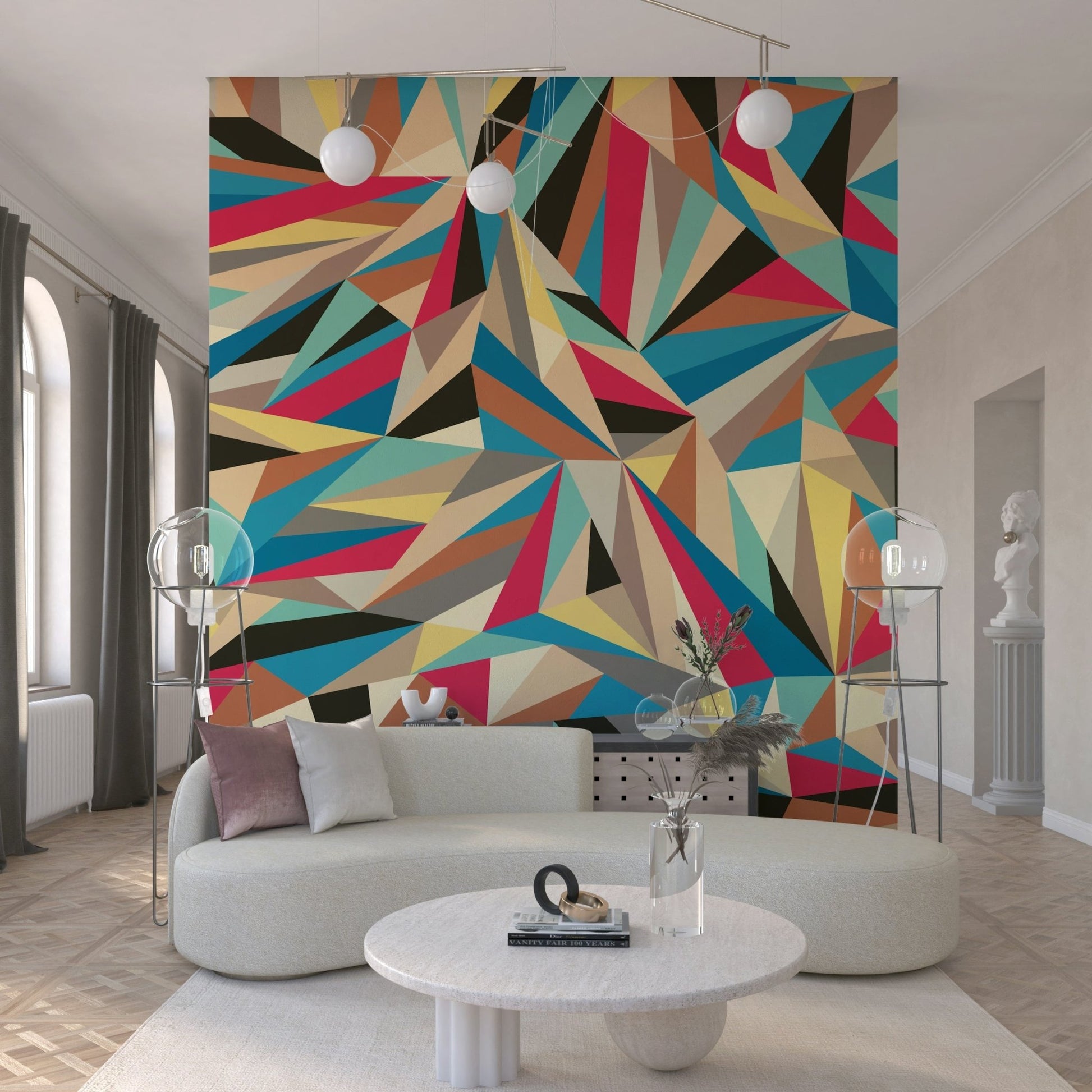 An artistic minimalist form mural for home decor., GD5352