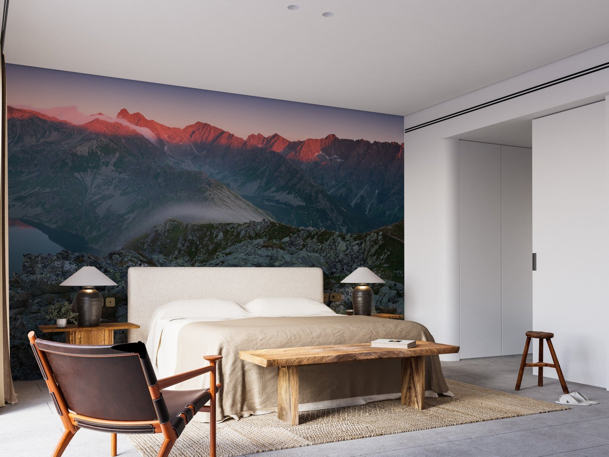 Slovakian mountain sunset wallpaper mural for walls A257