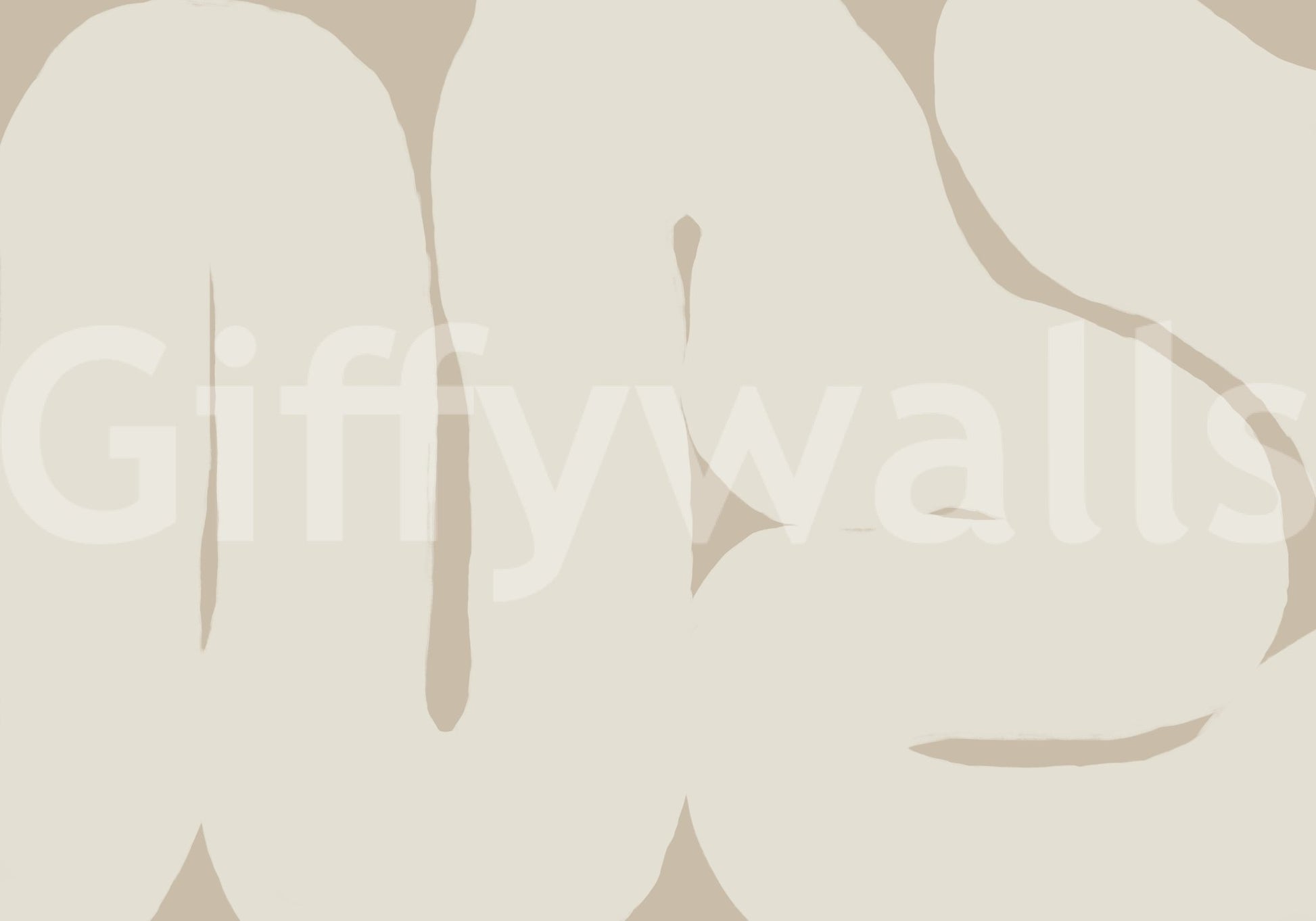 Smooth Flow mural featuring calm neutral abstract design