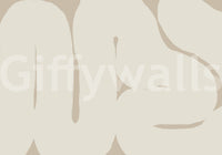 Smooth Flow mural featuring calm neutral abstract design
