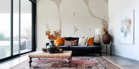Smooth Flow wall mural with layered neutral shapes