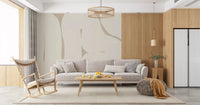 Minimal beige wall mural Smooth Flow smooth form pattern