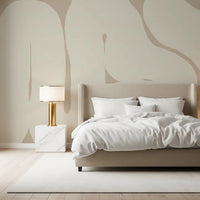 Bedroom Smooth Flow wall mural soft beige abstract design