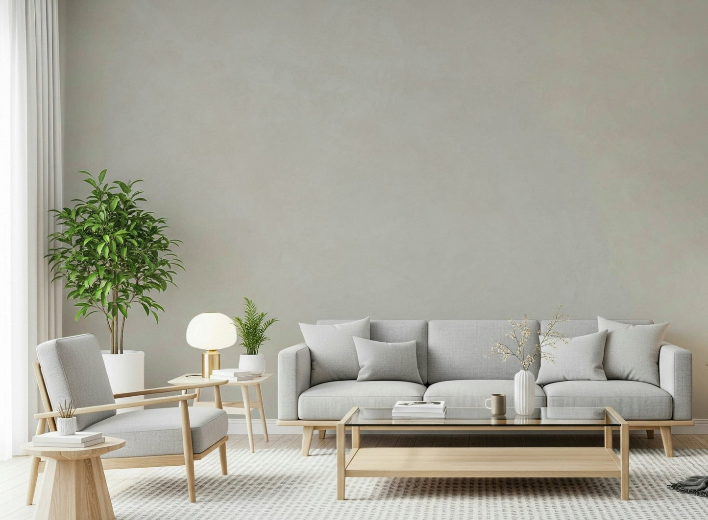 Photorealistic smooth stone pattern of the texture wallpaper for walls in soft light.