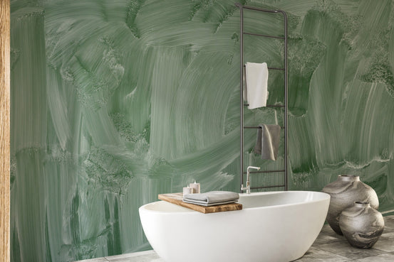 Smudge Green Board Wallpaper Mural A186