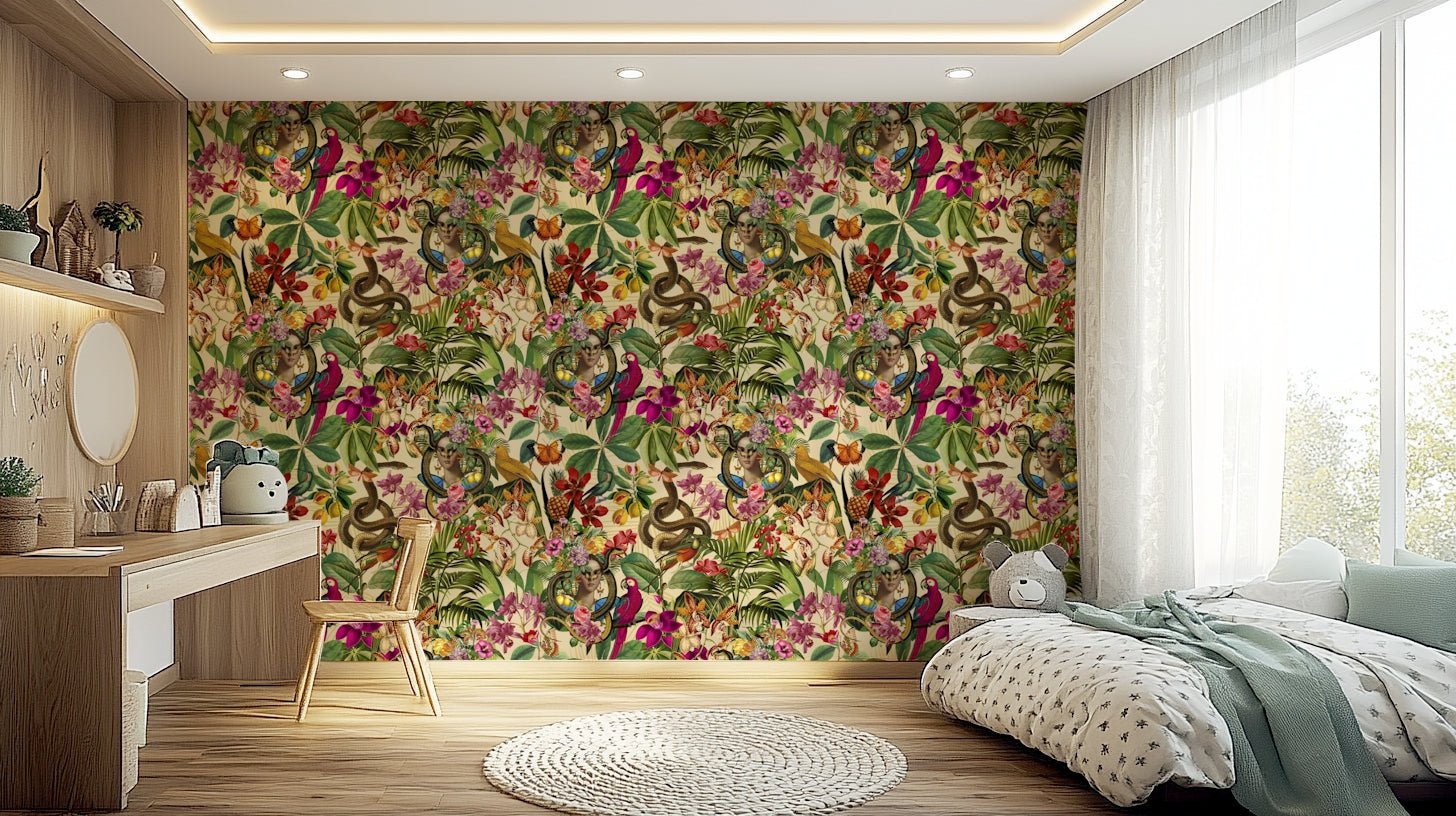 Artistic collage wallpaper with antique touch, GD2609