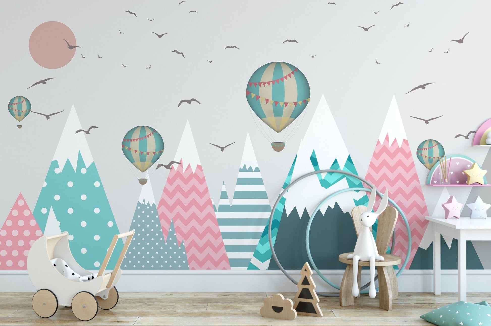 Snow Covered Hills Wallpaper Mural - Giffywalls