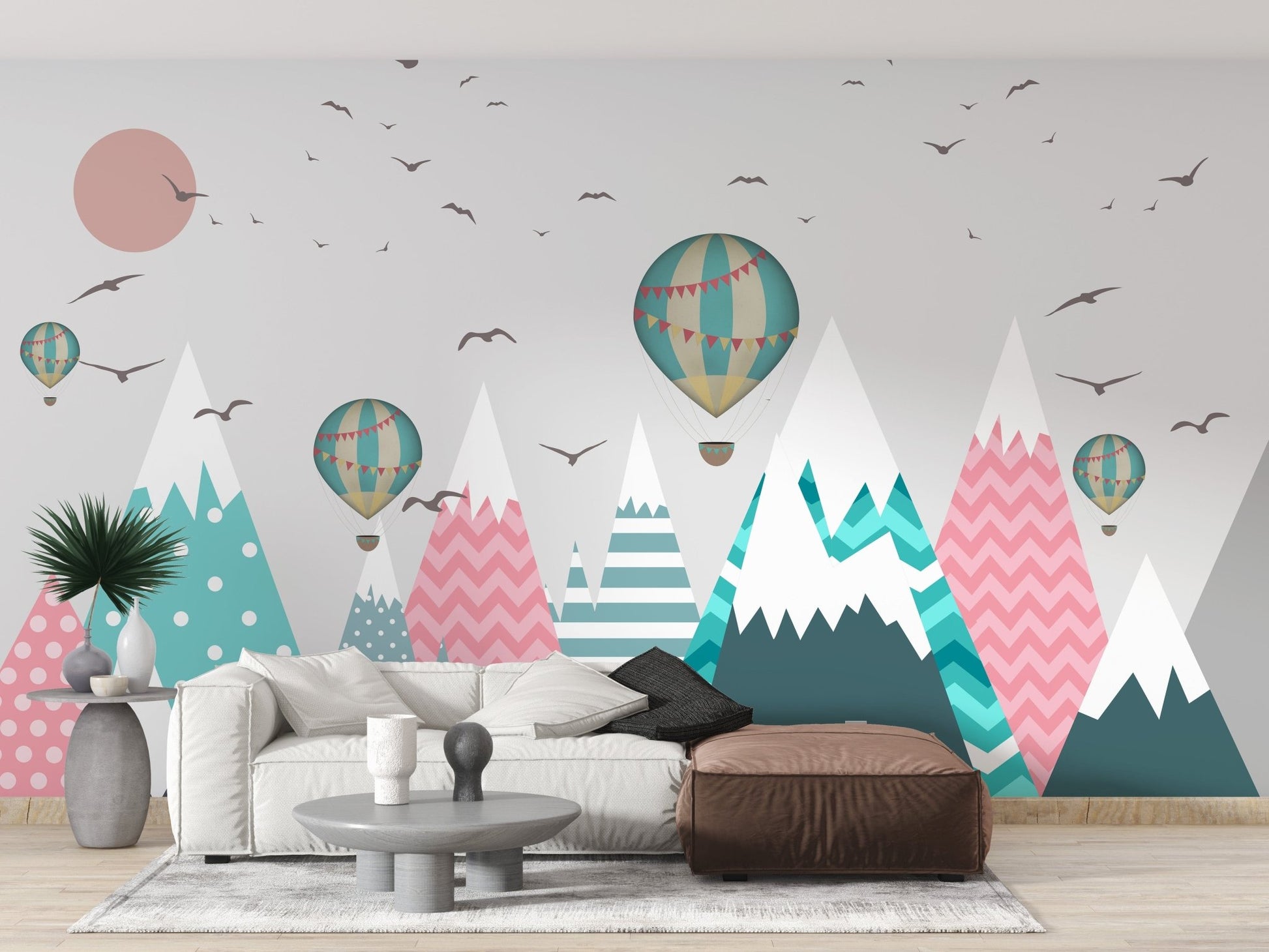 Snow Covered Hills Wallpaper Mural - Giffywalls