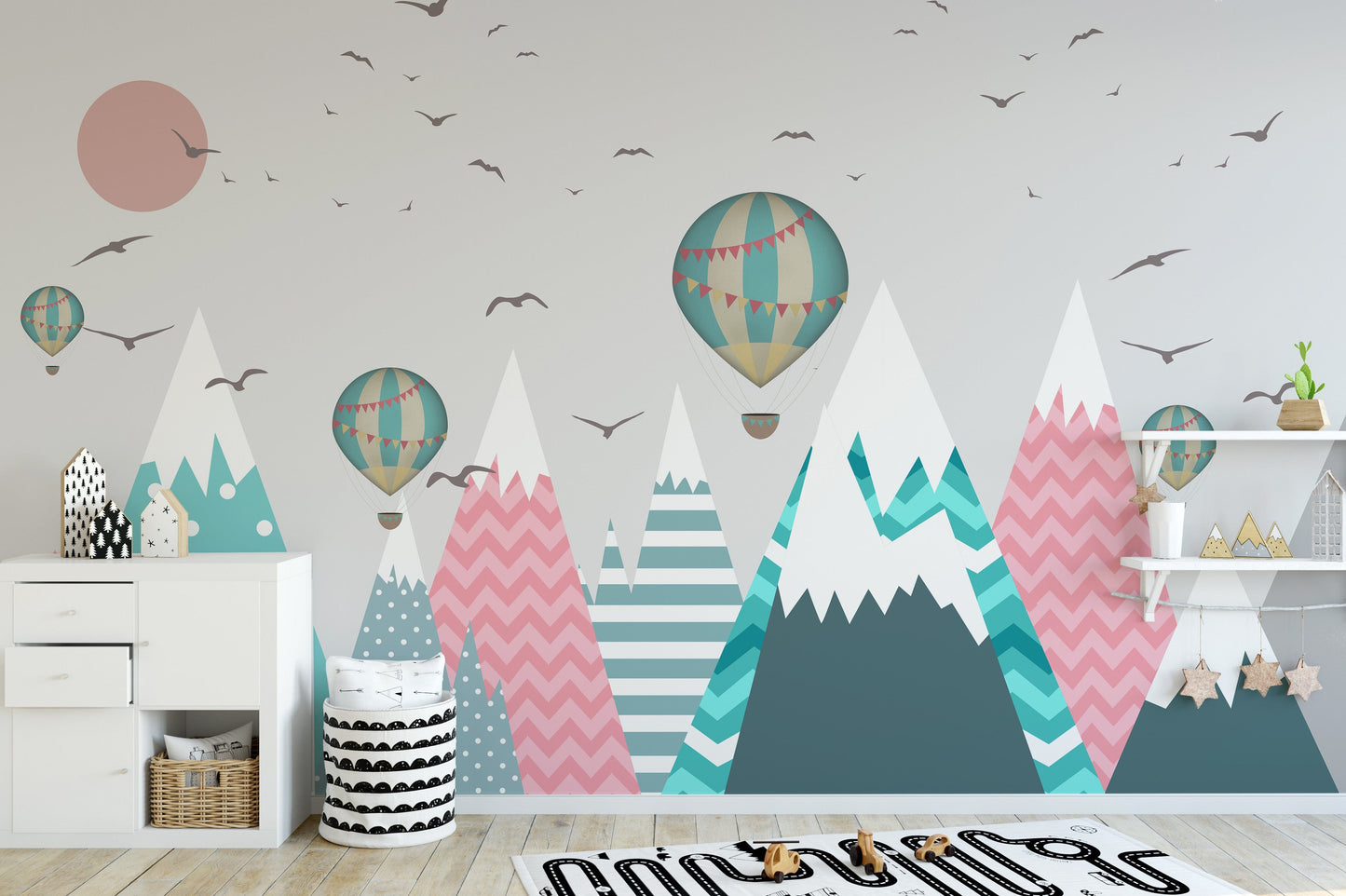 Snow Covered Hills Wallpaper Mural - Giffywalls