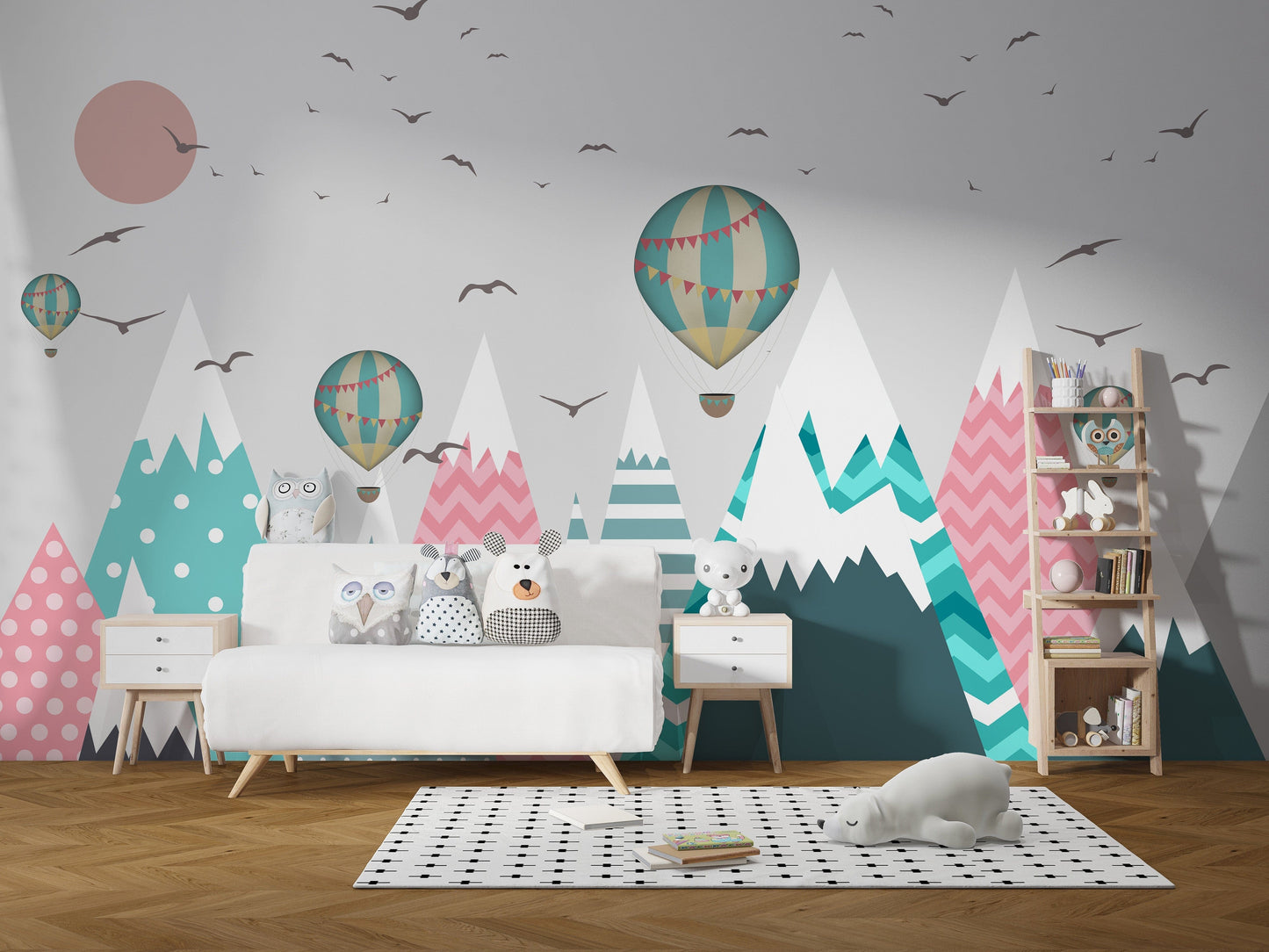 Snow Covered Hills Wallpaper Mural - Giffywalls