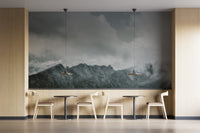 Dreamy Snow-Covered Mountains in Fog Wallpaper mountain-23