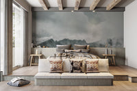 Snow Mountains Foggy Wallpaper Mural - Giffywalls mountain-23