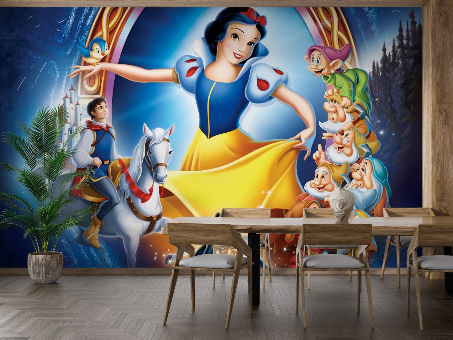 Enchanting Snow White wall mural for interiors
