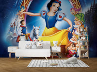 Snow White adventure wall mural for kids' rooms

