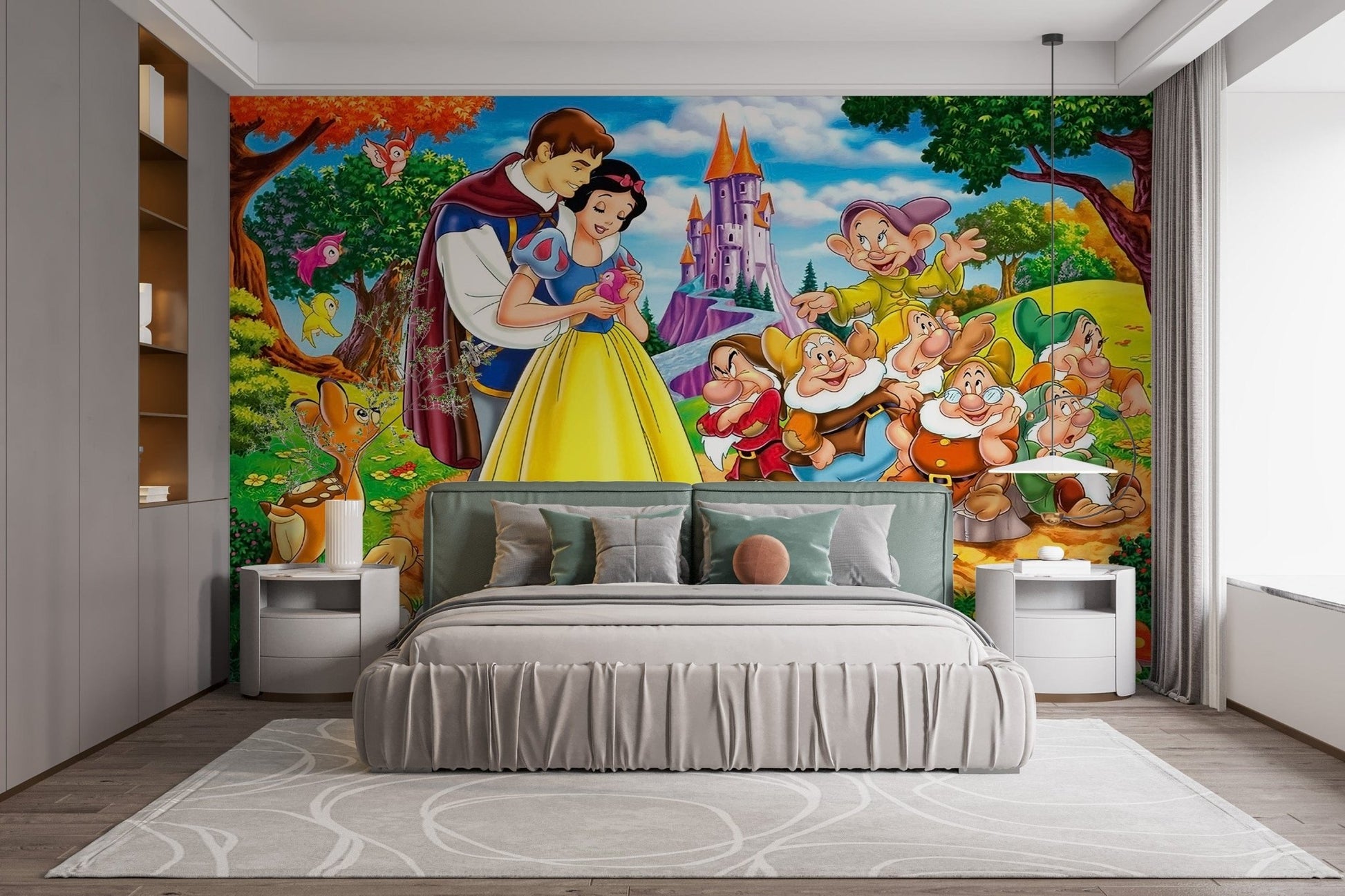 Enchanting Snow White saga wall mural for interiors
