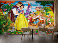 Fairytale-inspired Snow White saga mural for rooms
