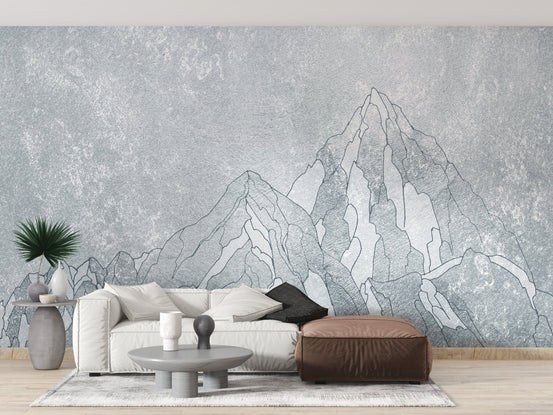 Everest Mountain wallpaper mural for serene interiors. A805