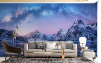 Snowy Mountain Landscape Wall Murals A223