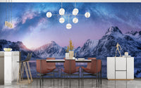 Snowy Mountain Landscape Wall Murals A223