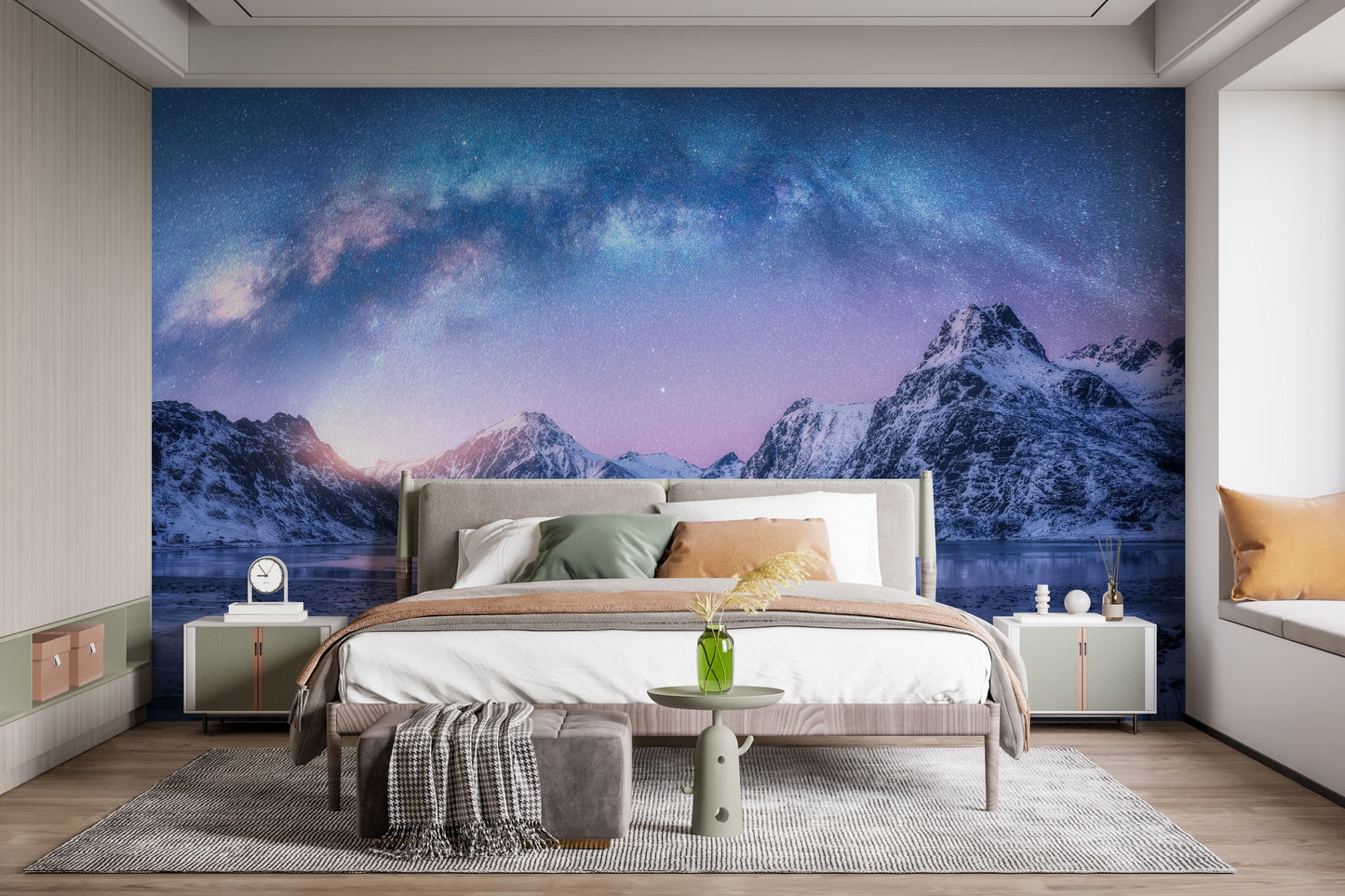Snowy Mountain Landscape Wall Murals