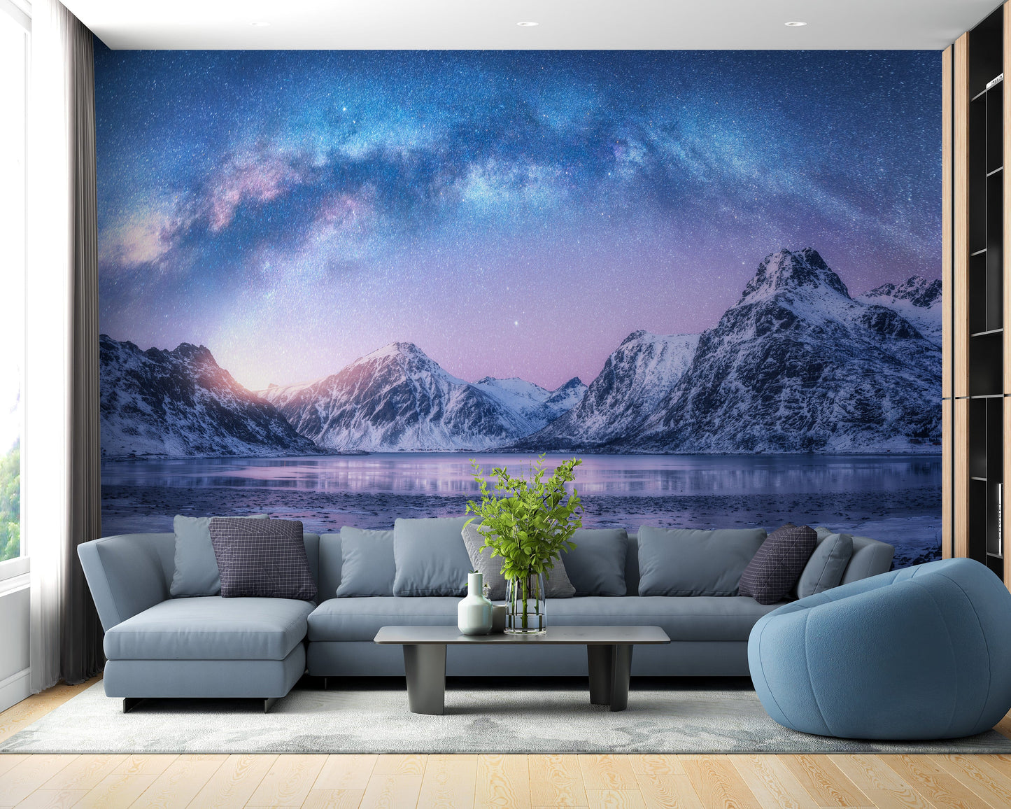 Snowy Mountain Landscape Wall Murals